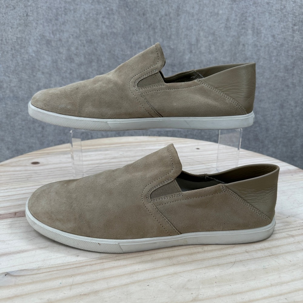 Vince Sander Slip-On Sneakers Mens 9 Taupe Suede Leather Low Top Shoes